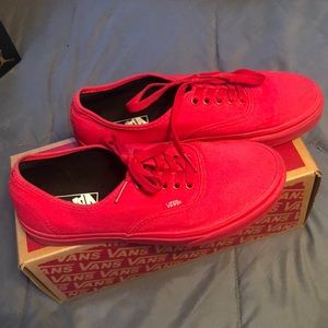 Red low top vans